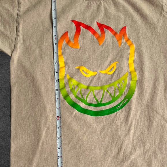 🟢5/$25  Spitfire Tan T-Shirt - Picture 7 of 9